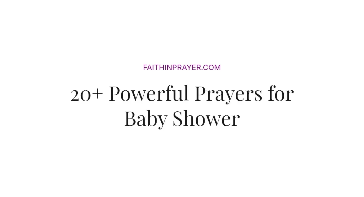 20+ Powerful Prayers for Baby Shower