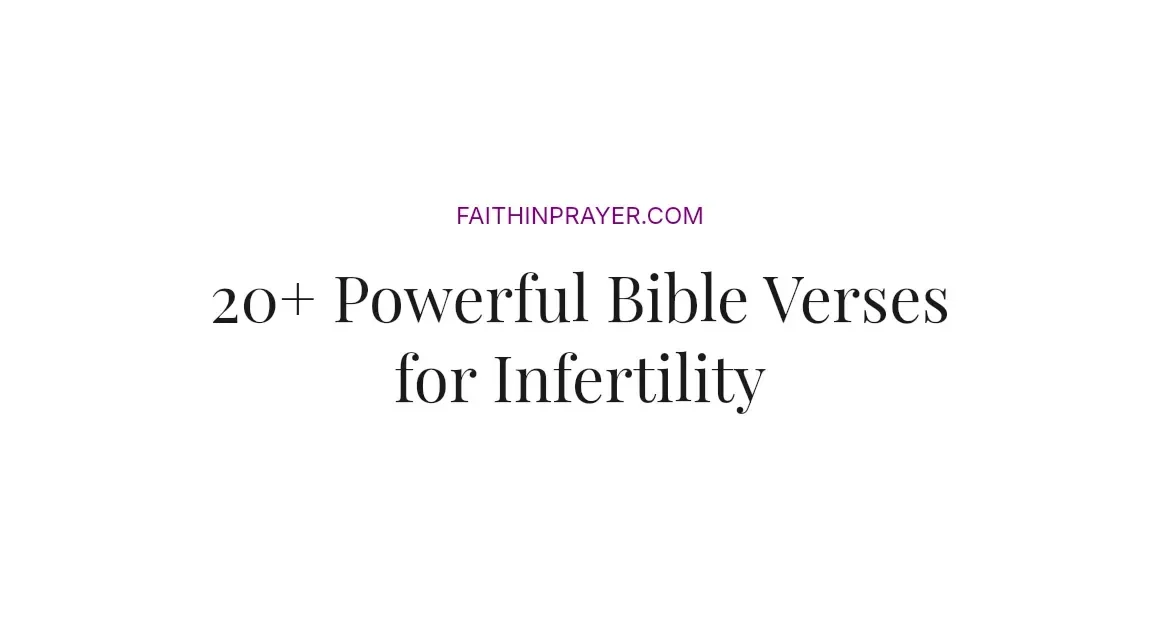 20+ Powerful Bible Verses for Infertility